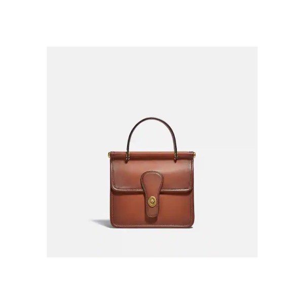 Coach Willis Top Handle 18 牛皮旋釦手提/斜背包 1