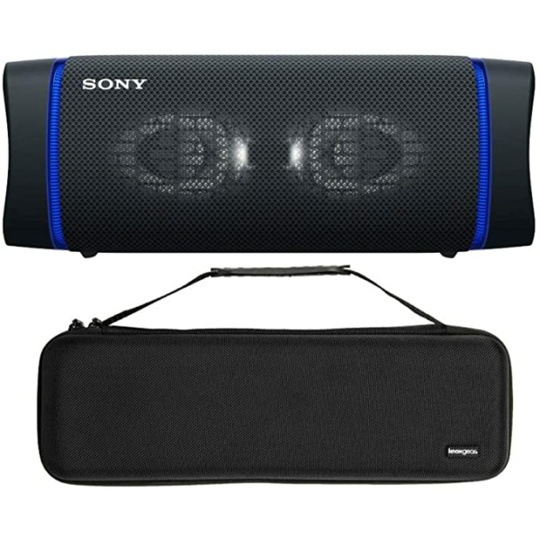 Sony SRSXB33 Extra BASS Bluetooth Wireless Portable Speaker (Black) with Knox Gear Hardshell Travel and Storage Case Bundle 藍牙無線便攜式揚聲器 附旅行收納袋 1