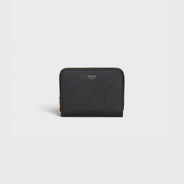CELINE COMPACT ZIPPED WALLET IN GRAINED CALFSKIN 錢包 1
