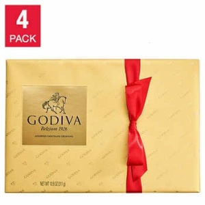 Godiva Holiday Premium Chocolate Variety Assorted Chocolates, 4-pack 金裝巧克力禮盒