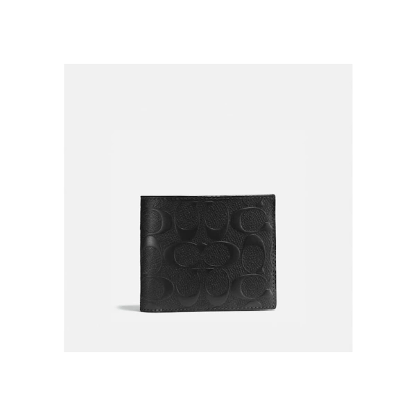 Coach Outlet Compact Id Wallet In Signature Leather 錢包 1