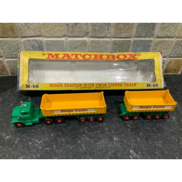 Matchbox Moko Lesney K16 King Size Dodge Tractor With Twin Tipper Train Boxed - 2組商品組合 1