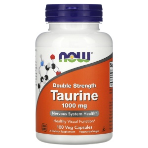 NOW Foods, Taurine, Double Strength, 1,000 mg, 100 Veg Capsules 雙倍功效牛磺酸 - 4商品組合