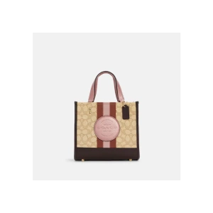 Coach Outlet Dempsey Tote 22 In Signature Jacquard With Stripe And Coach Patch 托特包