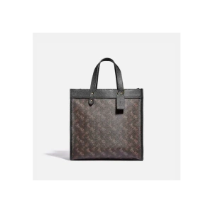 Coach Outlet Field Tote With Horse And Carriage Print