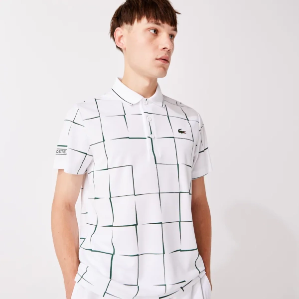 LACOSTE Men's Lacoste SPORT Breathable Print Piqué Tennis Polo Shirt - 4 商品組合 1