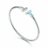 Tiffany & Co. Diamond and Turquoise Wire Bracelet in 18k White Gold 5
