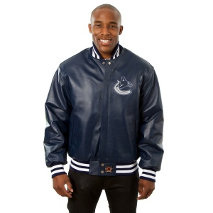 JH Design Men's Vancouver Canucks JH Design Navy Jacket 夾克