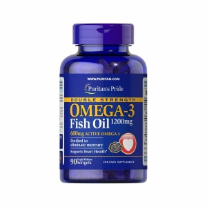 Puritan's Pride Double Strength Omega-3 Fish Oil 1200 mg/600 mg Omega-3 普瑞登 魚油膠囊