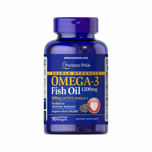 Puritan's Pride Double Strength Omega-3 Fish Oil 1200 mg/600 mg Omega-3 普瑞登 魚油膠囊 1