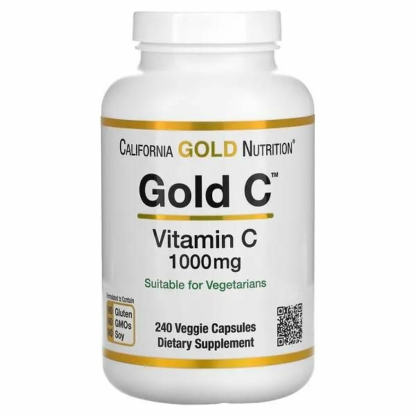 iHerb California Gold Nutrition, Gold C, Vitamin C 維生素C 素食膠囊 1