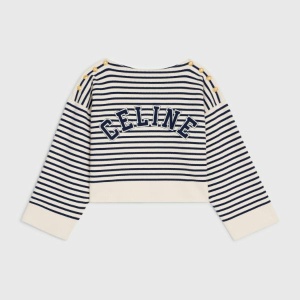 CELINE EMBROIDERED MARINIÈRE IN COTTON KNIT