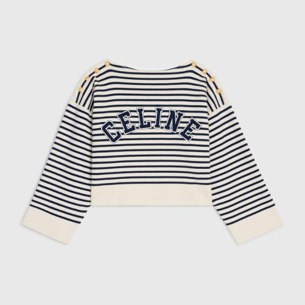 CELINE EMBROIDERED MARINIÈRE IN COTTON KNIT 1