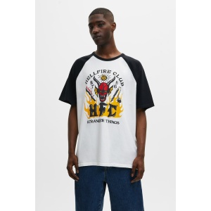 PULL&BEAR STRANGER THINGS HELLFIRE SHORT SLEEVE T-SHIRT