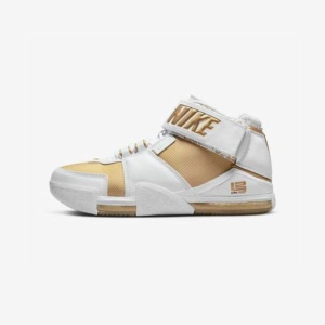 Nike LeBron 2 Metallic Gold and White