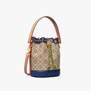Tory Burch MINI T MONOGRAM COLORBLOCK BUCKET BAG tb水桶包