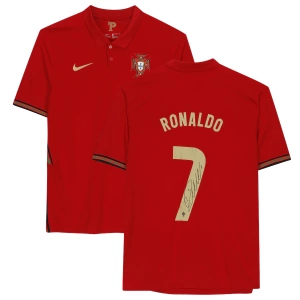 Fanatics Cristiano Ronaldo Portugal National Team Fanatics Authentic Autographed Red Nike 2020 Jersey