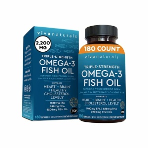 Viva Naturals Triple-Strength Omega 3 Fish Oil with EPA and DHA Supplements 2