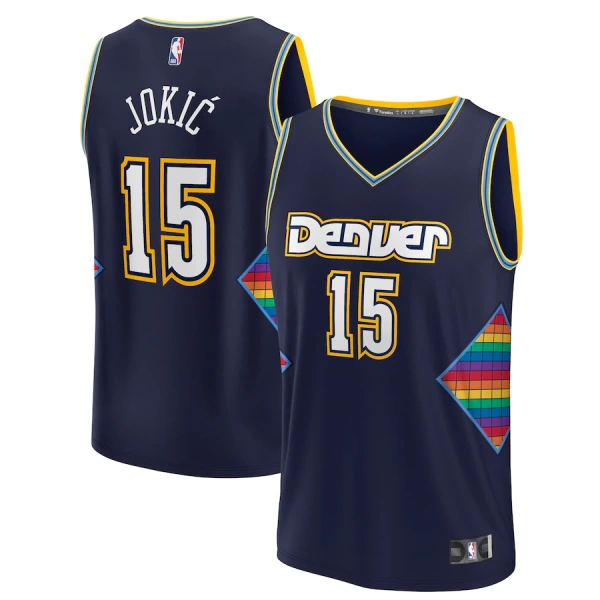 Fanatics Nikola Jokic Denver Nuggets Fanatics Branded 2021/22 Fast Break Replica Jersey 1