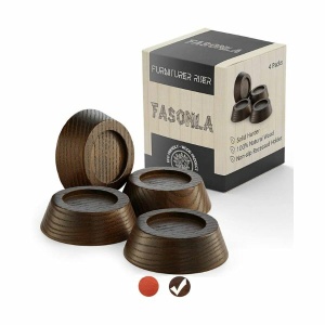 FASONLA Furniture Risers, Solid Natural Wood Risers for 4 Bed Risers
