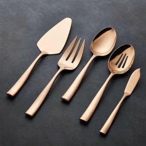 Crate & Barrel Marin Copper 5-Piece Serving Set 餐具組