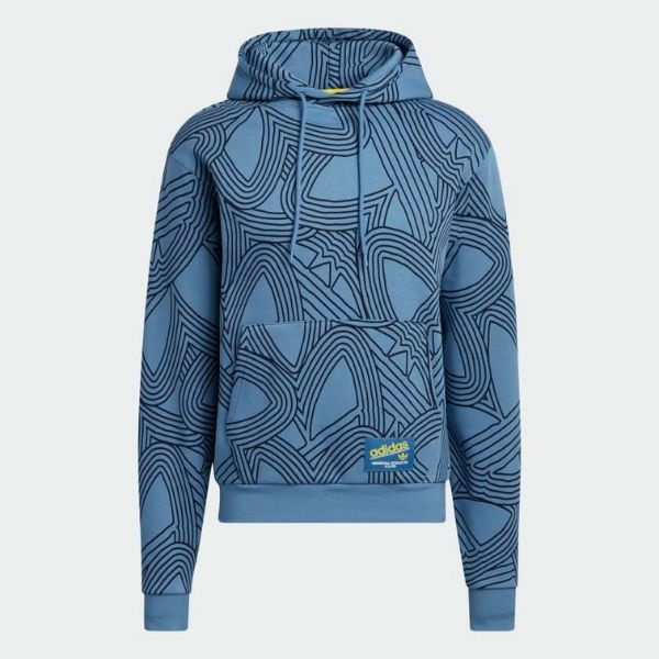 ADIDAS ORIGINAL ATHLETIC CLUB ALLOVER PRINT HOODIE 愛迪達 帽T 1