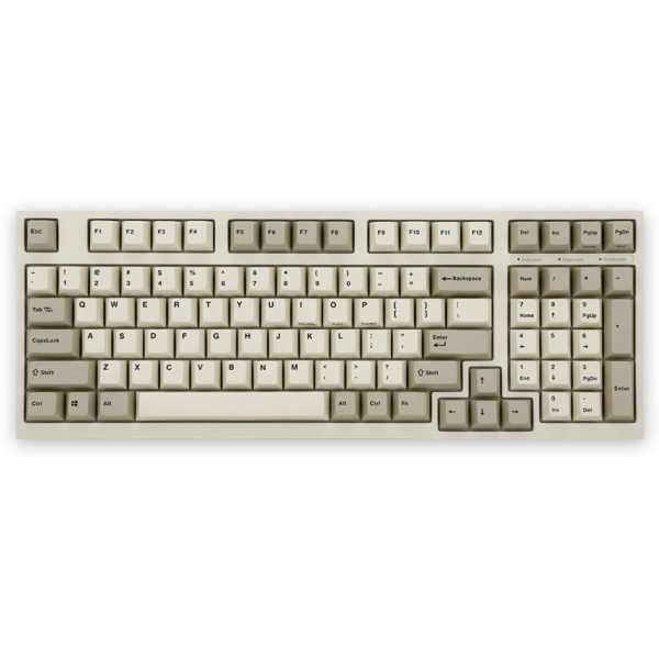 Leopold FC980M Two Tone White PD Double Shot PBT Mechanical Keyboard 1