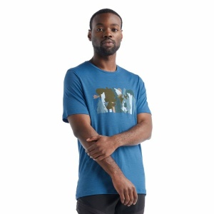 icebreaker Men's Merino Tech Lite II Short Sleeve T-Shirt Forest Wall 2商品組合