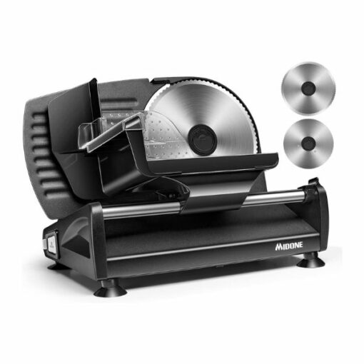 Meat Slicer Anescra 200W Electric Deli Food Slicer with Two Removable 7.5’’ Stainless Steel Blades and Food Carriage 3商品組合 3
