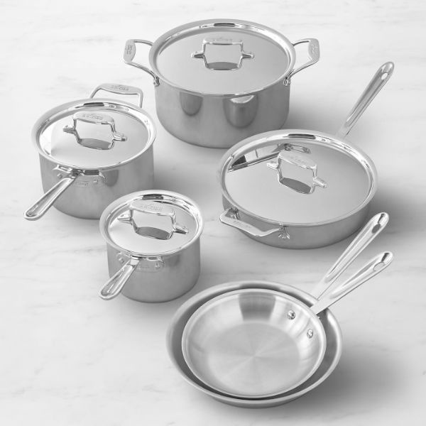 All-Clad d5 Stainless-Steel 10-Piece Cookware Set 1