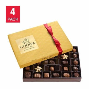 Godiva Premium Chocolate Variety Assorted Chocolates, 4-pack
