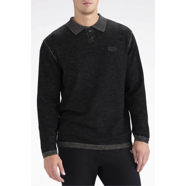 PXG LONG SLEEVE SPECKLE KNIT SWEATER POLO 1