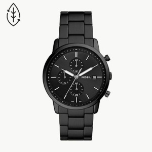 Fossil Minimalist Chronograph Black Stainless Steel Watch