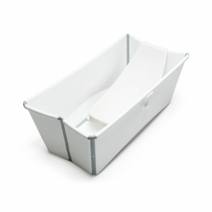 Flexi Bath Foldable Baby Bath Tub with Temperature Plug & Infant Insert