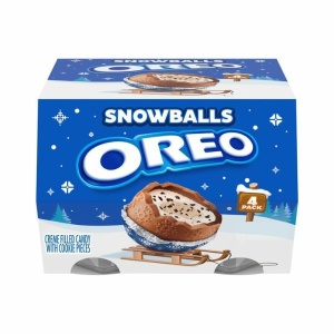 OREO Chocolate Snowballs Creme Filled Holiday Candy with Cookie Pieces