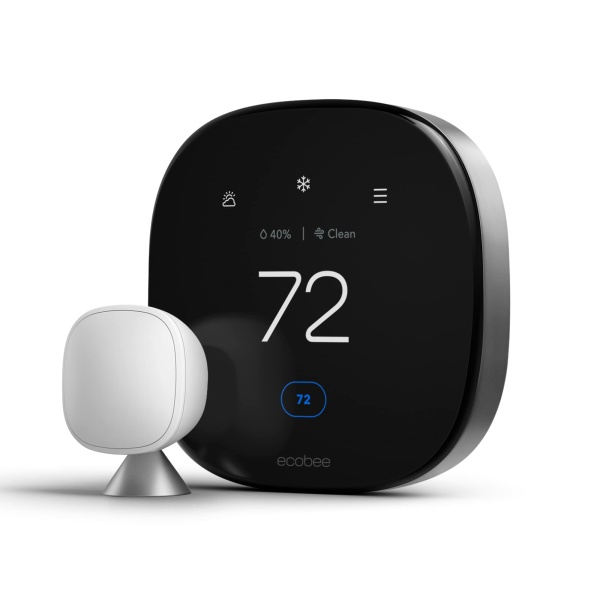 Ecobee Smart Thermostat Premium with Siri and Alexa and Built in Air Quality Monitor and Smart Sensor 1