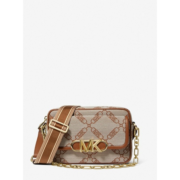 Michael Kors Parker Medium Empire Logo Jacquard Crossbody Bag 1