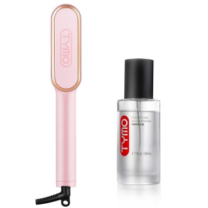 TYMO Ring Pink Hair Straightener Brush +TYMO Hair Treatment Oil