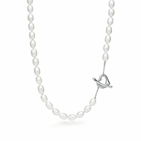 TIFFANY Open Heart Pearl Necklace 1
