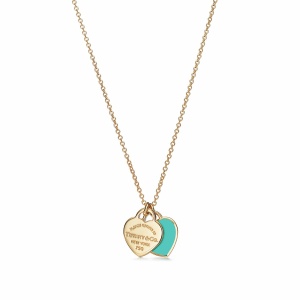 TIFFANY Mini Double Heart Tag Pendant