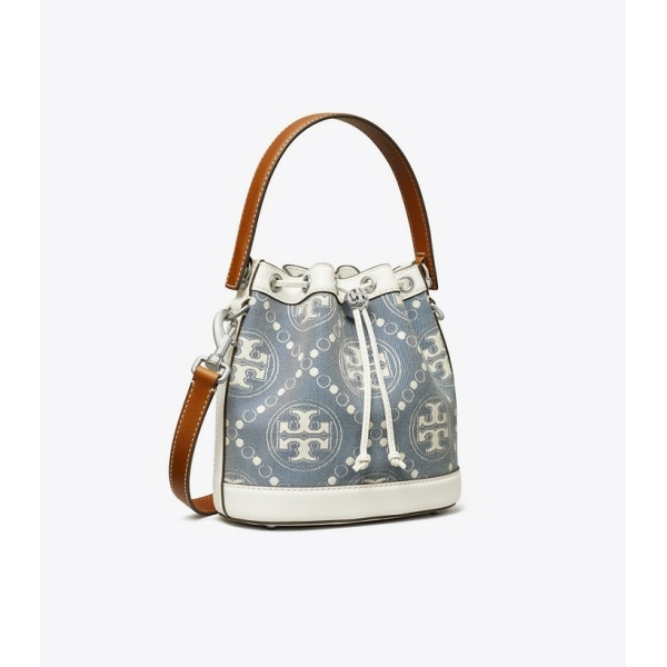 Tory Burch T Monogram Denim Bucket Bag tb水桶包 1