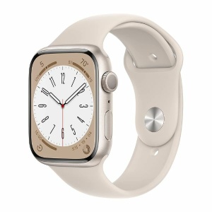 Apple Watch Series 8 [GPS 45mm] Smart Watch w/Starlight Aluminum Case with Starlight Sport Band 智慧型手錶