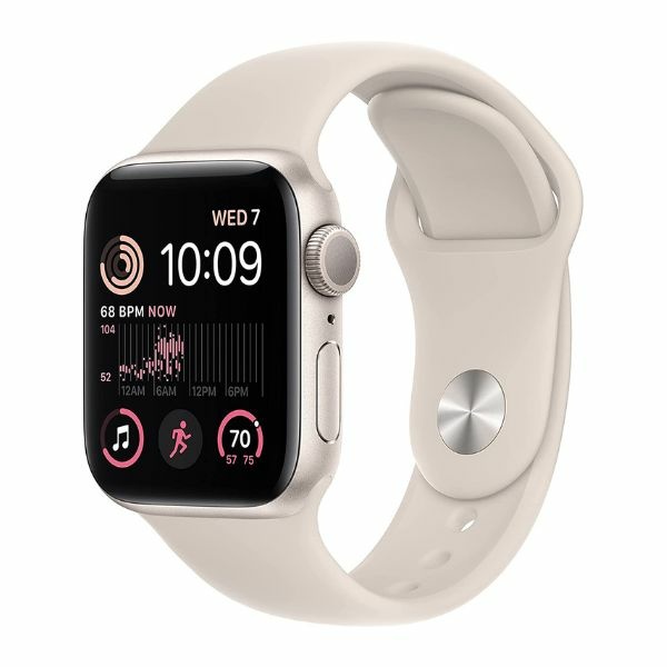 Apple Watch SE (2nd Gen) [GPS 40mm] Smart Watch w/Starlight Aluminum Case & Starlight Sport Band 智慧型手錶 1