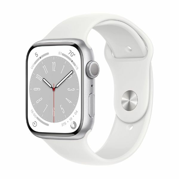 Apple Watch Series 8 [GPS 45mm] Smart Watch w/Silver Aluminum Case with White Sport Band 智慧型手錶 1