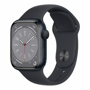 Apple Watch Series 8 [GPS 41mm] Smart Watch w/Midnight Aluminum Case with Midnight Sport Band 智慧型手錶