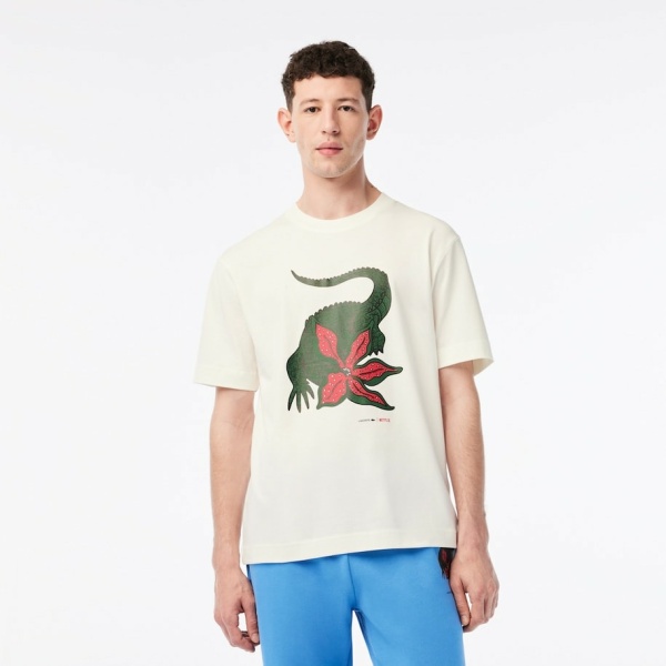 LACOSTE Men’s Lacoste x Netflix Organic Cotton T-Shirt 1