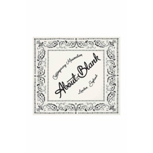 about blank paisley bandana ecru/black