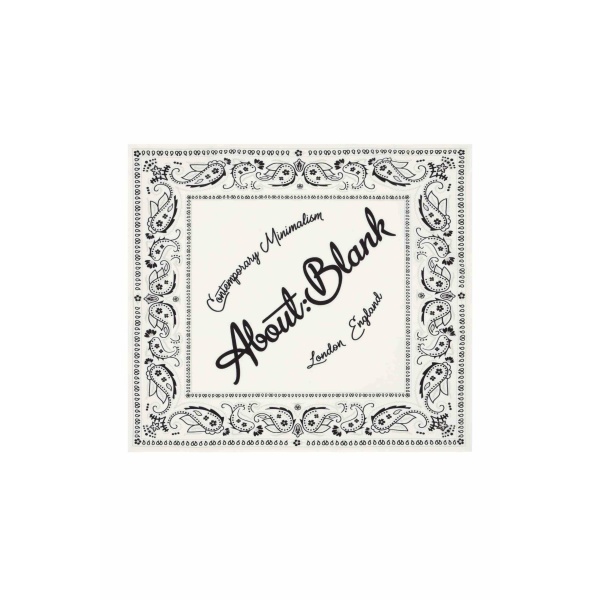 about blank paisley bandana ecru/black 1