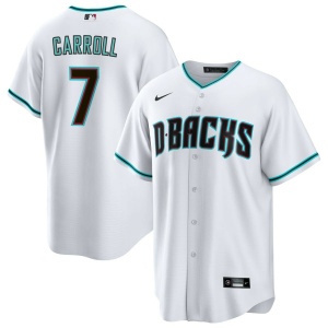 Men's Arizona Diamondbacks Nike White Alternate Replica Custom Jersey 4商品