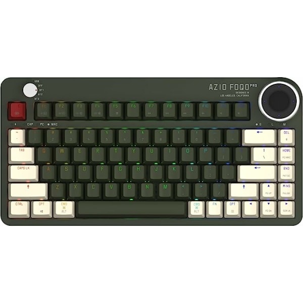 Azio FOQO Pro Wireless BT5/USB PC & Mac Hot Swappable Keyboard 1